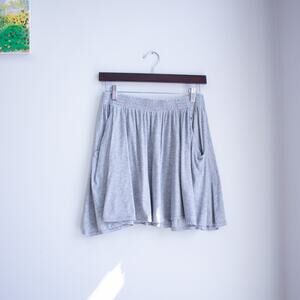 PINK Gray Flowy Skirt Size Small